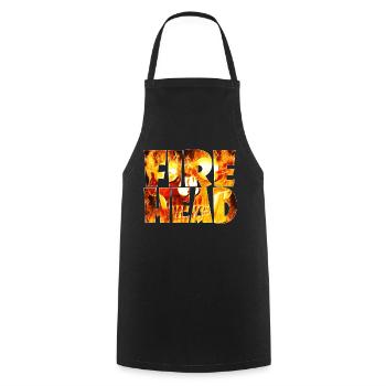 Feuerkopf lettering made of flames - Cooking Apron - black - Front - AI Model Male 185 dark (185cm)