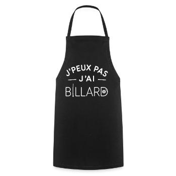 Billard Humour Cadeau Passionné de Billard - Tablier de cuisine - noir - Devant - AI Model Male 185 dark (185cm)