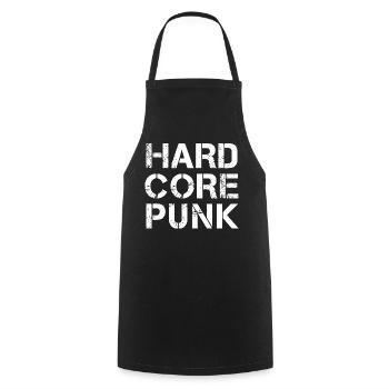 Hardcore Punk Distressed Typografie - Kochschürze - Schwarz - Vorne - AI Model Male 185 dark (185cm)
