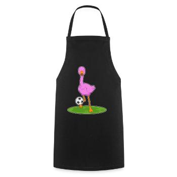 Flamingo Fußballspieler Fußball - Kochschürze - Schwarz - Vorne - AI Model Male 185 dark (185cm)