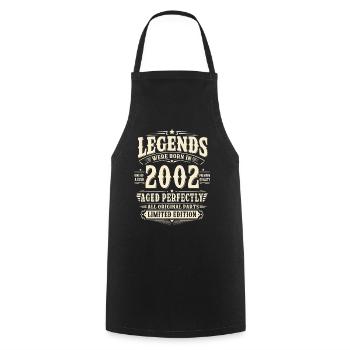 24. Geburtstag Geschenk Mann 2002 Vintage Retro - Kochschürze - Schwarz - Vorne - AI Model Male 185 dark (185cm)
