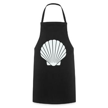Geometric Shell Art - Cooking Apron - black - Front - AI Model Male 185 dark (185cm)