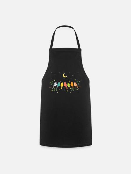 Vogelbeobachter-Shirt Süßes Vogel-Vogelliebhaber-Geschenk - Kochschürze - Schwarz