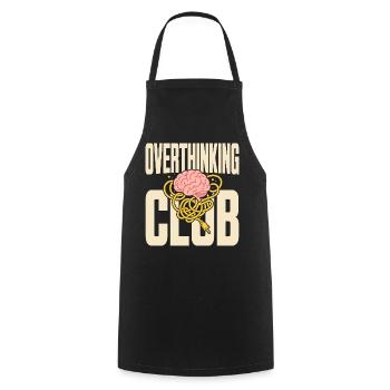 Overthinking Club mit Gedankenchaos - Kochschürze - Schwarz - Vorne - AI Model Male 185 dark (185cm)