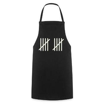 10 coups - Tablier de cuisine - noir - Devant - AI Model Male 185 dark (185cm)