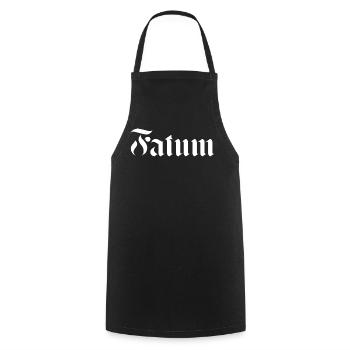 Gotische Falum-Kalligraphie-Tattoos - Kochschürze - Schwarz - Vorne - AI Model Male 185 dark (185cm)