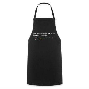 Programmierer Kaffee Geheimnis der Produktivität - Kochschürze - Schwarz - Vorne - AI Model Male 185 dark (185cm)