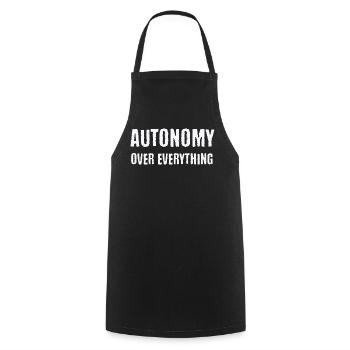Autonomie über alles Neurodivergente PDA-Geschenk - Kochschürze - Schwarz - Vorne - AI Model Male 185 dark (185cm)