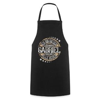 Gabriel - Kochschürze - Schwarz - Vorne - AI Model Male 185 dark (185cm)
