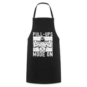 Gym Junkies Pull-Ups Mode On Calisthenics Fitness - Kochschürze - Schwarz - Vorne - AI Model Male 185 dark (185cm)