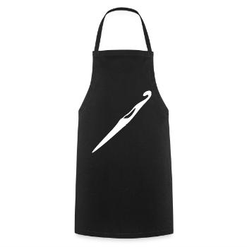 Crochet Crochet Hook Gift - Cooking Apron - black - Front - AI Model Male 185 dark (185cm)