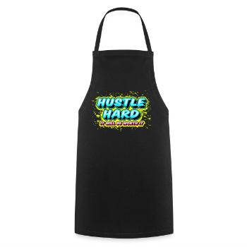 Hustle Hard - It Will Be Worth It - Kochschürze - Schwarz - Vorne - AI Model Male 185 dark (185cm)