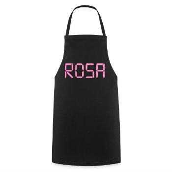 Pink – LCD - Kochschürze - Schwarz - Vorne - AI Model Male 185 dark (185cm)