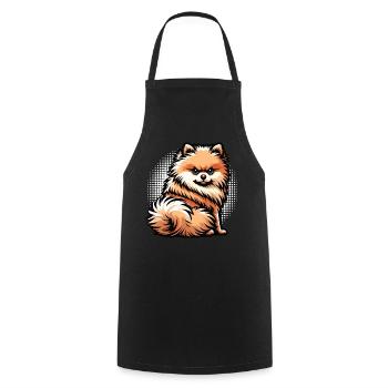 Pomeranian Pomeranian Pomeranian Spitz Dog Miniature Spitz Holder - Cooking Apron - black - Front - AI Model Male 185 dark (185cm)