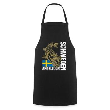 Sweden Fishing - Cooking Apron - black - Front - AI Model Male 185 dark (185cm)