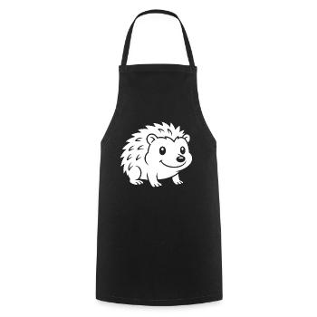 Silhouette de hérisson Motif animal d’automne - Tablier de cuisine - noir - Devant - AI Model Male 185 dark (185cm)