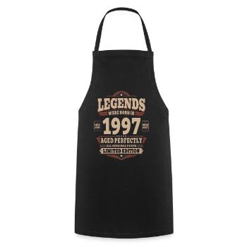 29. Geburtstag Geschenk Mann 1997 Vintage Retro - Kochschürze - Schwarz - Vorne - AI Model Male 185 dark (185cm)