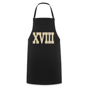 Roman numerals - Cooking Apron - black - Front - AI Model Male 185 dark (185cm)