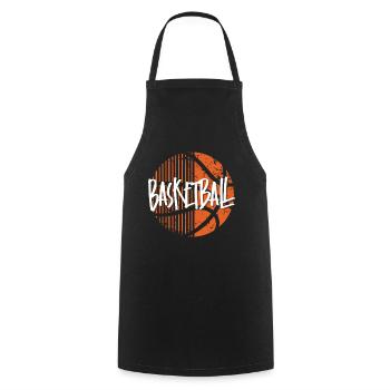 Basketball - Kochschürze - Schwarz - Vorne - AI Model Male 185 dark (185cm)