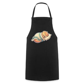 Sleeping Dinosaur - Cooking Apron - black - Front - AI Model Male 185 dark (185cm)