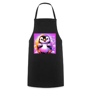 pingouin - Tablier de cuisine - noir - Devant - AI Model Male 185 dark (185cm)