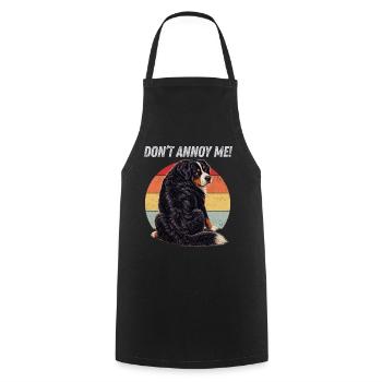 Ne m’embête pas, Bernese - Tablier de cuisine - noir - Devant - AI Model Male 185 dark (185cm)