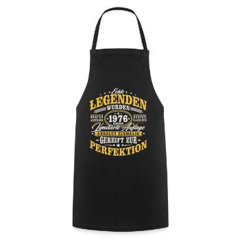 1976 Jahrgang geboren Geburtstag Vintage Geschenk - Kochschürze - Schwarz - Vorne - AI Model Male 185 dark (185cm)