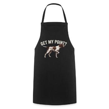 Get My Point - English Pointer Dad Hunting Dog - Cooking Apron - black - Front - AI Model Male 185 dark (185cm)