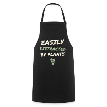 Easily Distracted By Plants - Cooking Apron - black - Front - AI Model Male 185 dark (185cm)