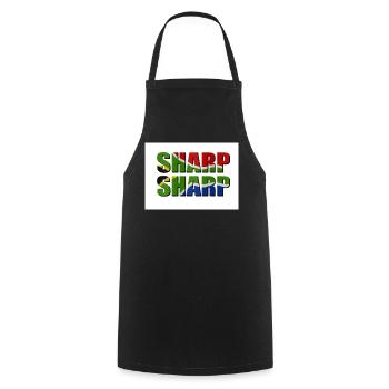 Sharp sharp  - Cooking Apron - black - Front - AI Model Male 185 dark (185cm)