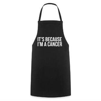 Zodiac sign Cancer - Cooking Apron - black - Front - AI Model Male 185 dark (185cm)