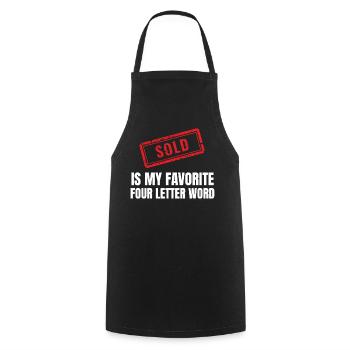 Real Estate Agent Realtor Home Seller Marketing - Cooking Apron - black - Front - AI Model Male 185 dark (185cm)