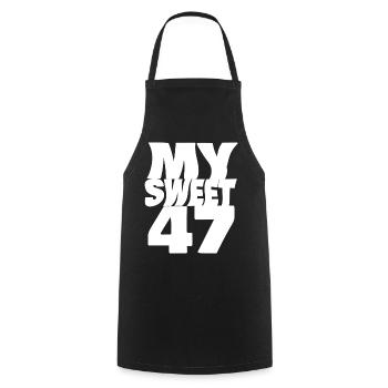 47 - Cooking Apron - black - Front - AI Model Male 185 dark (185cm)