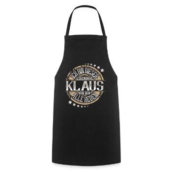 Klaus - Kochschürze - Schwarz - Vorne - AI Model Male 185 dark (185cm)