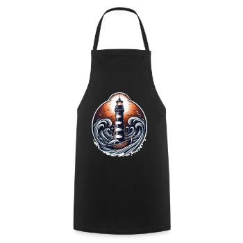 lighthouse - Cooking Apron - black - Front - AI Model Male 185 dark (185cm)