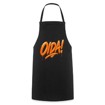 Oida ! – Conception de pinceaux à graffiti - Tablier de cuisine - noir - Devant - AI Model Male 185 dark (185cm)