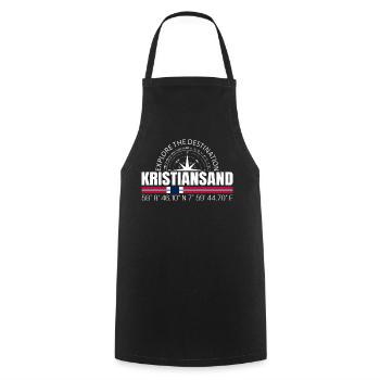 Kristiansand - Cooking Apron - black - Front - AI Model Male 185 dark (185cm)