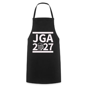 Bachelor Party 2027 Beer Celebration Design - Cooking Apron - black - Front - AI Model Male 185 dark (185cm)