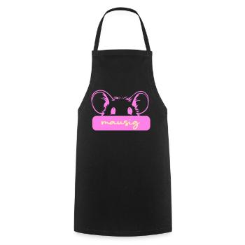 Cute Mouse - Cooking Apron - black - Front - AI Model Male 185 dark (185cm)