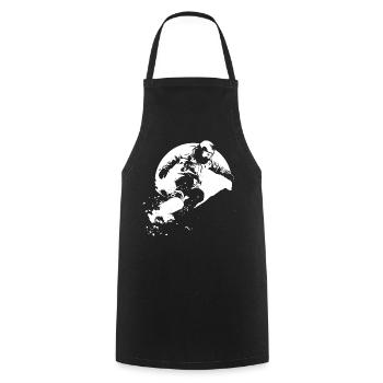 Dessin de snowboardeur - Tablier de cuisine - noir - Devant - AI Model Male 185 dark (185cm)