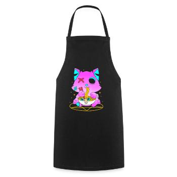 Pastel Gothic - Cooking Apron - black - Front - AI Model Male 185 dark (185cm)