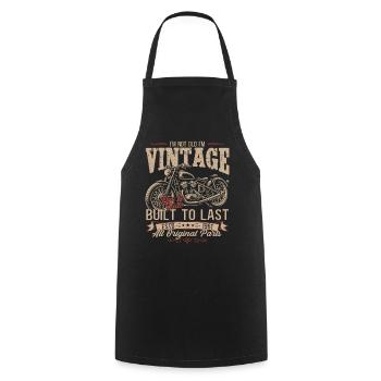 65th Birthday Gift Motorcyclist Biker 1961 - Cooking Apron - black - Front - AI Model Male 185 dark (185cm)