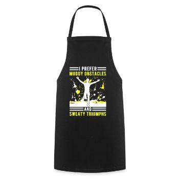Runn Country Runner and XC Coach - Unique Cross - Cooking Apron - black - Front - AI Model Male 185 dark (185cm)