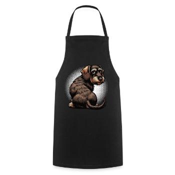 teckel teckel à poils durs propriétaire de teckel teckel - Tablier de cuisine - noir - Devant - AI Model Male 185 dark (185cm)
