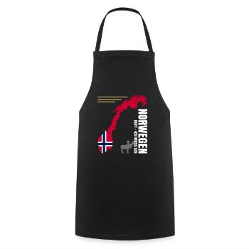 Norway Emigrate - Cooking Apron - black - Front - AI Model Male 185 dark (185cm)
