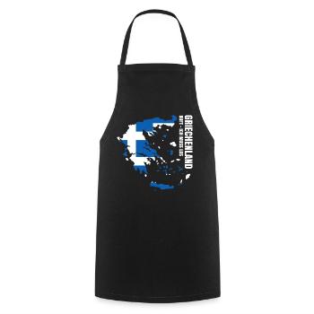 Greece Emigrate - Cooking Apron - black - Front - AI Model Male 185 dark (185cm)