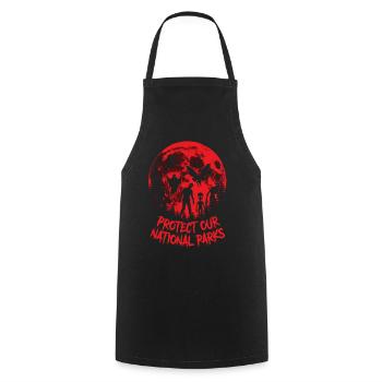 Cryptid Protect Our National Parks - Cooking Apron - black - Front - AI Model Male 185 dark (185cm)