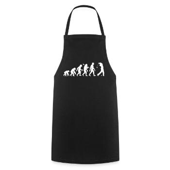 Golf Evolution for Men and Boys Retro Golfers - Cooking Apron - black - Front - AI Model Male 185 dark (185cm)