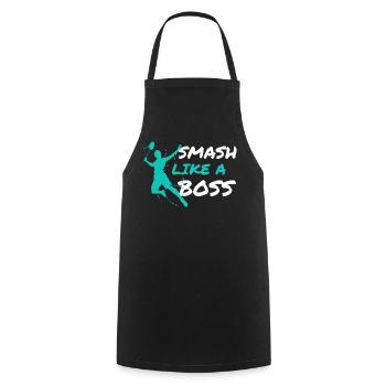 Badminton Player Badminton Coach Badminton Smash - Cooking Apron - black - Front - AI Model Male 185 dark (185cm)
