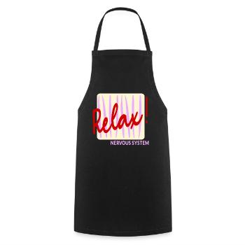 Nervous System Relax - Cooking Apron - black - Front - AI Model Male 185 dark (185cm)